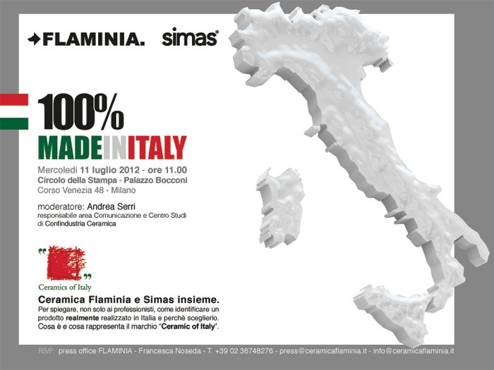 Ceramica Flaminia e Simas insieme: come identificare un prodotto 100% made in Italy