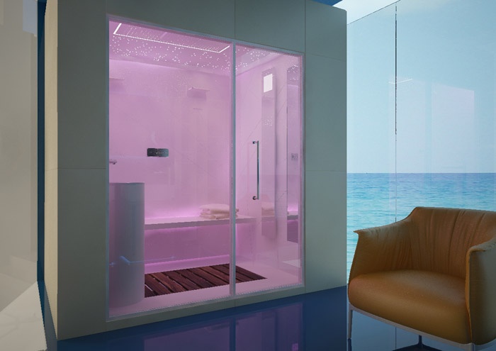 In occasione del Cersaie 2011 MOMA Design ha presentato un nuovo hammam-bagno turco in Corian