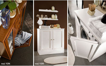 Mobile per lavanderia: scopri l’armadio coprilavatrice del bagno classico York di Cerasa!