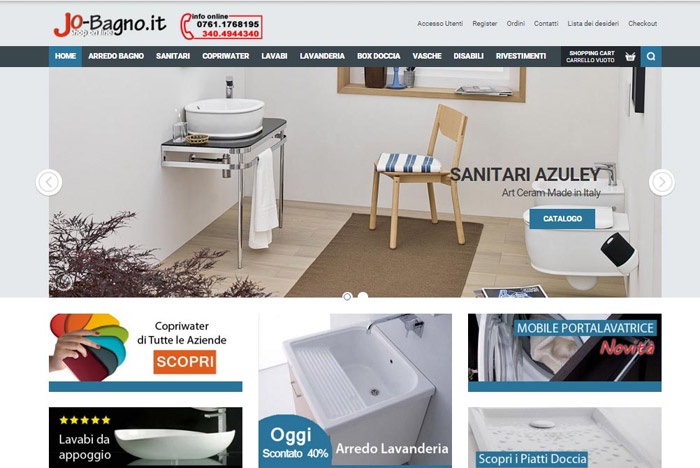 Nuova veste grafica per Jo Bagno.it, lo shop online dell'arredobagno Made in Italy