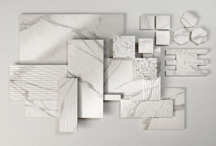 Pavimenti e rivestimenti effetto marmo Roma - Statuario Glitter