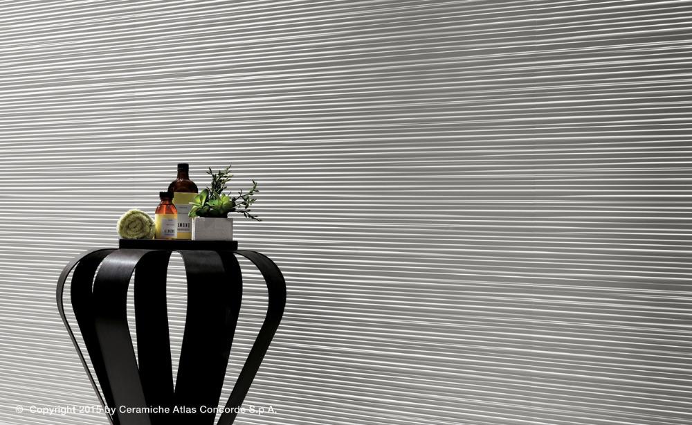 Rivestimento in pasta bianca 3D Wall Design - Line White/Dwell Gray