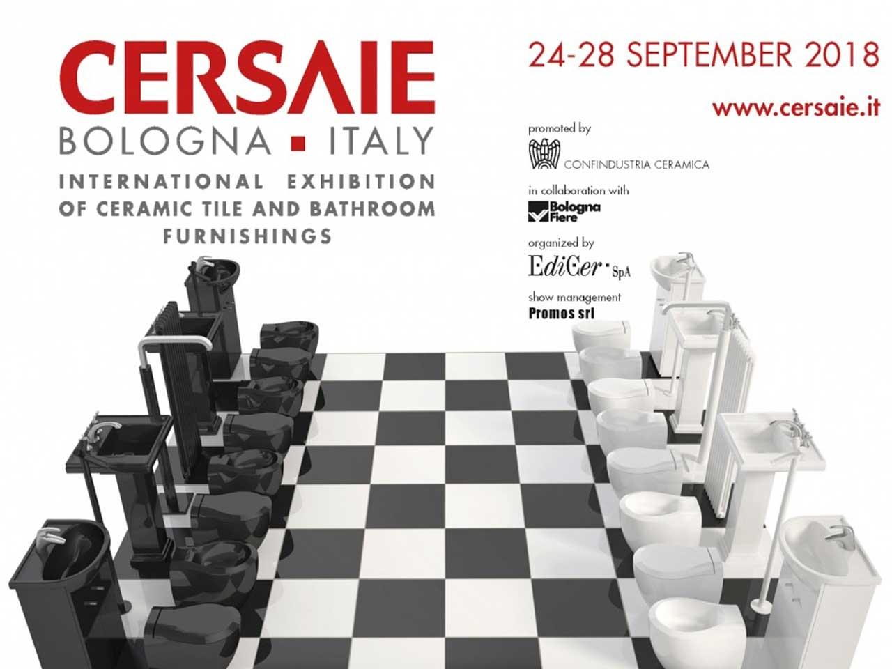 Pochi giorni al Cersaie 2018, il Salone internazionale della ceramica per l'architettura e dell'arredobagno